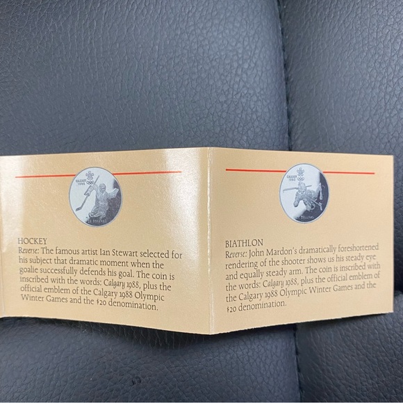 1988 Calgary Olympic Games Silver Coin Set - Picture 12 of 12